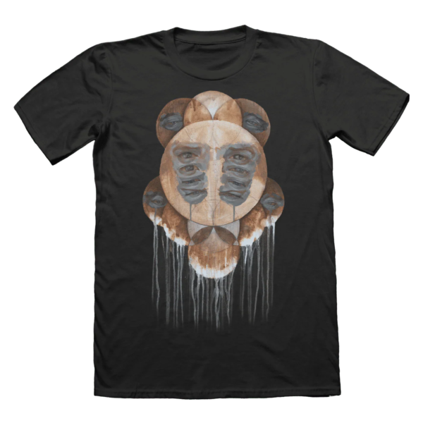 Abstract Eyes Graphic T-Shirt Black Unisex Artistic Streetwear Tee