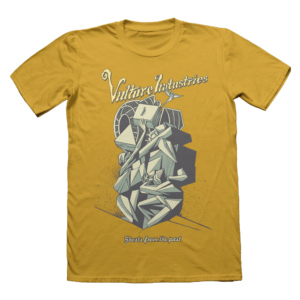Vulture Industries Graphic T-Shirt Vintage Mustard Unisex Streetwear Tee